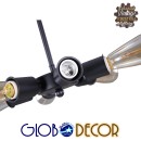 GloboStar® CONFOR 01036 Μοντέρνο Industrial Φωτιστικό Οροφης Πολύφωτο Μαύρο Μεταλλικό Φ24 x Y8cm