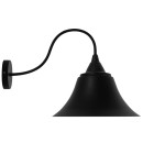 GloboStar® BELL 01038 Vintage Industrial Φωτιστικό Τοίχου Απλίκα Μονόφωτο Μαύρο Καμπάνα Φ30 x Μ35 x Π30 x Υ30cm