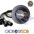 GloboStar® WIRED 01173 Vintage Φωτιστικό Οροφής Πολύφωτο Μαύρο