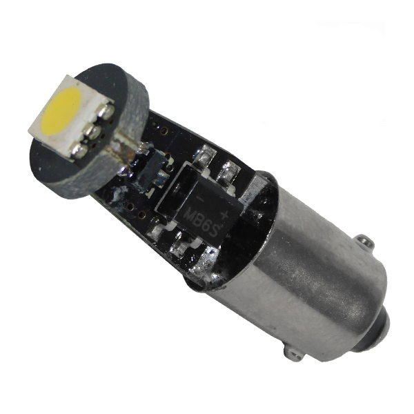 Λαμπτήρας LED Ba9s Can Bus με 1 SMD 5050 Ψυχρό Λευκό GloboStar 22000