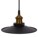 GloboStar® CARAVEL 01042 Vintage Industrial Κρεμαστό Φωτιστικό Οροφής Μονόφωτο Μαύρο Μεταλλικό Καμπάνα Φ36 x Y13cm