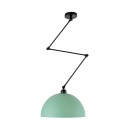 GloboStar® LOTUS GREEN 00936 Μοντέρνο Φωτιστικό Οροφής Μονόφωτο Ανοιχτό Πράσινο Ματ Μεταλλικό Καμπάνα Φ30 x Y21cm