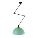 GloboStar® LOTUS GREEN 00936 Μοντέρνο Φωτιστικό Οροφής Μονόφωτο Ανοιχτό Πράσινο Ματ Μεταλλικό Καμπάνα Φ30 x Y21cm