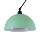 GloboStar® LOTUS GREEN 00936 Μοντέρνο Φωτιστικό Οροφής Μονόφωτο Ανοιχτό Πράσινο Ματ Μεταλλικό Καμπάνα Φ30 x Y21cm