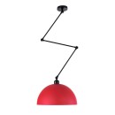 GloboStar® LOTUS RED 00938 Μοντέρνο Φωτιστικό Οροφής Μονόφωτο Κόκκινο Ματ Μεταλλικό Καμπάνα Φ30 x Y21cm