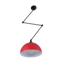 GloboStar® LOTUS RED 00938 Μοντέρνο Φωτιστικό Οροφής Μονόφωτο Κόκκινο Ματ Μεταλλικό Καμπάνα Φ30 x Y21cm