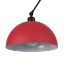 GloboStar® LOTUS RED 00938 Μοντέρνο Φωτιστικό Οροφής Μονόφωτο Κόκκινο Ματ Μεταλλικό Καμπάνα Φ30 x Y21cm