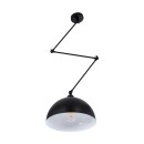 GloboStar® LOTUS 00939 Μοντέρνο Φωτιστικό Οροφής Μονόφωτο Μαύρο Ματ Μεταλλικό Καμπάνα Φ30 x Y21cm