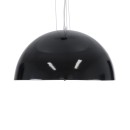 GloboStar® SERENIA BLACK 01151 Μοντέρνο Κρεμαστό Φωτιστικό Οροφής Μονόφωτο Μαύρο Γύψινο Καμπάνα Φ40 x Y19cm