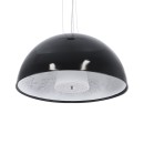 GloboStar® SERENIA BLACK 01151 Μοντέρνο Κρεμαστό Φωτιστικό Οροφής Μονόφωτο Μαύρο Γύψινο Καμπάνα Φ40 x Y19cm