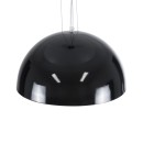 GloboStar® SERENIA BLACK 01151 Μοντέρνο Κρεμαστό Φωτιστικό Οροφής Μονόφωτο Μαύρο Γύψινο Καμπάνα Φ40 x Y19cm