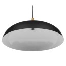 GloboStar® VALLETE BLACK 01259 Μοντέρνο Κρεμαστό Φωτιστικό Οροφής Μονόφωτο 1 x E27 Μαύρο Μεταλλικό Καμπάνα Φ60 x Y35cm