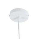 GloboStar® SEVILLE WHITE 01268 Μοντέρνο Κρεμαστό Φωτιστικό Οροφής Μονόφωτο 1 x E27 Λευκό Μεταλλικό Φ35 x 33cm