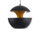 GloboStar® SEVILLE BLACK 01269 Μοντέρνο Κρεμαστό Φωτιστικό Οροφής Μονόφωτο Μαύρο Μεταλλικό Φ35 x Y33cm