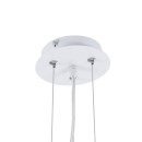 GloboStar® SERENIA WHITE 01271 Μοντέρνο Κρεμαστό Φωτιστικό Οροφής Μονόφωτο Λευκό Γύψινο Καμπάνα Φ60 x Y30cm