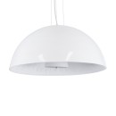 GloboStar® SERENIA WHITE 01271 Μοντέρνο Κρεμαστό Φωτιστικό Οροφής Μονόφωτο Λευκό Γύψινο Καμπάνα Φ60 x Y30cm