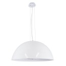 GloboStar® SERENIA WHITE 01271 Μοντέρνο Κρεμαστό Φωτιστικό Οροφής Μονόφωτο Λευκό Γύψινο Καμπάνα Φ60 x Y30cm