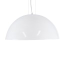 GloboStar® SERENIA WHITE 01271 Μοντέρνο Κρεμαστό Φωτιστικό Οροφής Μονόφωτο Λευκό Γύψινο Καμπάνα Φ60 x Y30cm