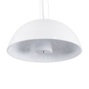 GloboStar® SERENIA WHITE 01271 Μοντέρνο Κρεμαστό Φωτιστικό Οροφής Μονόφωτο Λευκό Γύψινο Καμπάνα Φ60 x Y30cm