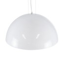 GloboStar® SERENIA WHITE 01271 Μοντέρνο Κρεμαστό Φωτιστικό Οροφής Μονόφωτο Λευκό Γύψινο Καμπάνα Φ60 x Y30cm