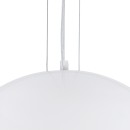 GloboStar® SERENIA WHITE 01271 Μοντέρνο Κρεμαστό Φωτιστικό Οροφής Μονόφωτο Λευκό Γύψινο Καμπάνα Φ60 x Y30cm