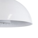 GloboStar® SERENIA WHITE 01271 Μοντέρνο Κρεμαστό Φωτιστικό Οροφής Μονόφωτο Λευκό Γύψινο Καμπάνα Φ60 x Y30cm