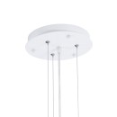 GloboStar® SERENIA WHITE 01273 Μοντέρνο Κρεμαστό Φωτιστικό Οροφής Μονόφωτο Λευκό Γύψινο Καμπάνα Φ90 x Y45cm