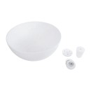 GloboStar® SERENIA WHITE 01273 Μοντέρνο Κρεμαστό Φωτιστικό Οροφής Μονόφωτο Λευκό Γύψινο Καμπάνα Φ90 x Y45cm