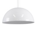 GloboStar® SERENIA WHITE 01273 Μοντέρνο Κρεμαστό Φωτιστικό Οροφής Μονόφωτο Λευκό Γύψινο Καμπάνα Φ90 x Y45cm