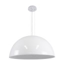 GloboStar® SERENIA WHITE 01273 Μοντέρνο Κρεμαστό Φωτιστικό Οροφής Μονόφωτο Λευκό Γύψινο Καμπάνα Φ90 x Y45cm