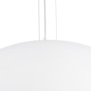 GloboStar® SERENIA WHITE 01273 Μοντέρνο Κρεμαστό Φωτιστικό Οροφής Μονόφωτο Λευκό Γύψινο Καμπάνα Φ90 x Y45cm