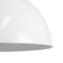 GloboStar® SERENIA WHITE 01273 Μοντέρνο Κρεμαστό Φωτιστικό Οροφής Μονόφωτο Λευκό Γύψινο Καμπάνα Φ90 x Y45cm