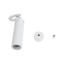 GloboStar® CANNON WHITE 01274 Μοντέρνο Κρεμαστό Φωτιστικό Οροφής Spot Μονόφωτο 1 x GU10 Λευκό Μεταλλικό Φ6 x Y20cm