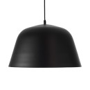 GloboStar® EASTVALE 01281 Μοντέρνο Κρεμαστό Φωτιστικό Οροφής Μονόφωτο 1 x E27 Μαύρο Μεταλλικό Καμπάνα Φ40 x Y24cm