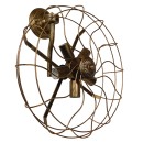 GloboStar® ERAFAN 01381 Vintage Industrial Φωτιστικό Τοίχου Απλίκα Πολύφωτο Καφέ Σκουριά Μεταλλικό Πλέγμα Φ46 x Μ22 x Π46 x Υ46cm