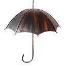 GloboStar® UMBRELLA 01406 Vintage Industrial Κρεμαστό Φωτιστικό Οροφής Πολύφωτο 5 x E27 Μαύρο Καφέ Σκουριά Μεταλλικό Φ58 x Υ60cm