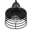 GloboStar® MANHATTAN 01456 Μοντέρνο Industrial Κρεμαστό Φωτιστικό Οροφής Μονόφωτο 1 x E27 Μεταλλικό Μαύρο Καμπάνα Φ11 x Υ14cm