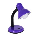 GloboStar® STUDENT PURPLE 01537 Μοντέρνο Επιτραπέζιο Φωτιστικό Γραφείου Μονόφωτο 1 x E27 Μωβ με Λευκό Μεταλλικό με Διακόπτη ΟN/OFF Καμπάνα Φ12 x Υ32cm