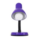 GloboStar® STUDENT PURPLE 01537 Μοντέρνο Επιτραπέζιο Φωτιστικό Γραφείου Μονόφωτο 1 x E27 Μωβ με Λευκό Μεταλλικό με Διακόπτη ΟN/OFF Καμπάνα Φ12 x Υ32cm