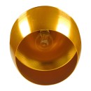 GloboStar® SHANGHAI GOLD 01544 Μοντέρνο Κρεμαστό Φωτιστικό Οροφής Μονόφωτο 1 x E27 Χρυσό Μεταλλικό Καμπάνα Φ24 x Y30cm