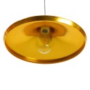 GloboStar® SHANGHAI GOLD 01545 Μοντέρνο Κρεμαστό Φωτιστικό Οροφής Μονόφωτο 1 x E27 Χρυσό Μεταλλικό Καμπάνα Φ37 x Y20cm