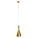 GloboStar® SHANGHAI GOLD 01546 Μοντέρνο Κρεμαστό Φωτιστικό Οροφής Μονόφωτο 1 x E27 Χρυσό Μεταλλικό Καμπάνα Φ18 x Y38.5cm