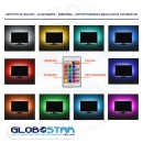 GloboStar® 70406 Σετ Ταινία TV Kit LED RGB SMD 5050 2m (4x50CM) 14.4W/2m 60LED/2m 1454lm/2m 120° USB DC 5V Οπίσθιου Κρυφού Φωτισμού για Τηλεόραση με Ασύρματο Τηλεχειριστήριο Αδιάβροχο IP65 RGB