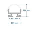 GloboStar® SURFACEPENDANT-PROFILE 70813-1M Προφίλ Αλουμινίου - Βάση & Ψύκτρα Ταινίας LED με Λευκό Γαλακτερό Κάλυμμα - Επιφανειακή & Κρεμαστή Χρήση - Πατητό Κάλυμμα - Ασημί - 1 Μέτρο - Μ100 x Π1.6 x Υ1.5cm