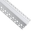 GloboStar® PLASTERBOARD-PROFILE 70821-3M Προφίλ Αλουμινίου - Βάση & Ψύκτρα Ταινίας LED με Λευκό Γαλακτερό Κάλυμμα - Χωνευτή Γωνιακή Χρήση σε Εξωτερική Γωνία Γυψοσανίδας - Trimless - Πατητό Κάλυμμα - Ασημί - 3 Μέτρα - Πακέτο 5 Τεμαχίων - Μ300 x Π4.5 x Υ2cm