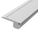 GloboStar® STAIR-PROFILE 70823-3M Προφίλ Αλουμινίου - Βάση & Ψύκτρα Ταινίας LED με Λευκό Γαλακτερό Κάλυμμα - Χρήση σε Σκαλοπάτια - Πατητό Κάλυμμα - Ασημί - 3 Μέτρα - Μ300 x Π6 x Υ2.1cm