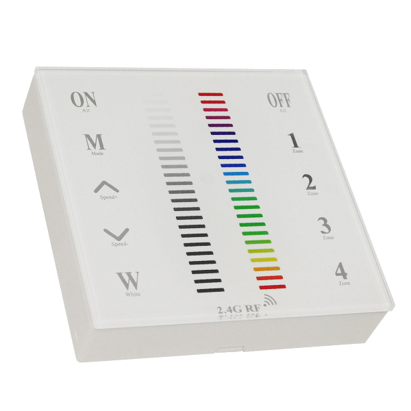 Ασύρματο LED RGB Χειριστήριο Αφής και Τοίχου 2.4G RF Έως και 4 Διαφορετικά Groups DC GloboStar 73417