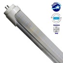 GloboStar® 76181 Λάμπα LED Τύπου Φθορίου T8 Αλουμινίου Τροφοδοσίας Δύο Άκρων 60cm 10W 230V 800lm 180° με Καθαρό Κάλυμμα Θερμό Λευκό 3000K