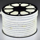 GloboStar® 70510 Wide Ταινία Διπλής Σειράς Epistar LED SMD 2835 1m 24W/m 180LED/m 3360lm/m 120° DC 230V Αδιάβροχη IP68 Ψυχρό Λευκό 6000K Dimmable