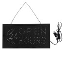 Φωτιστικό LED Σήμανσης OPEN 24 HOURS με Διακόπτη ON/OFF και Πρίζα 230v 48x2x25cm GloboStar 96305